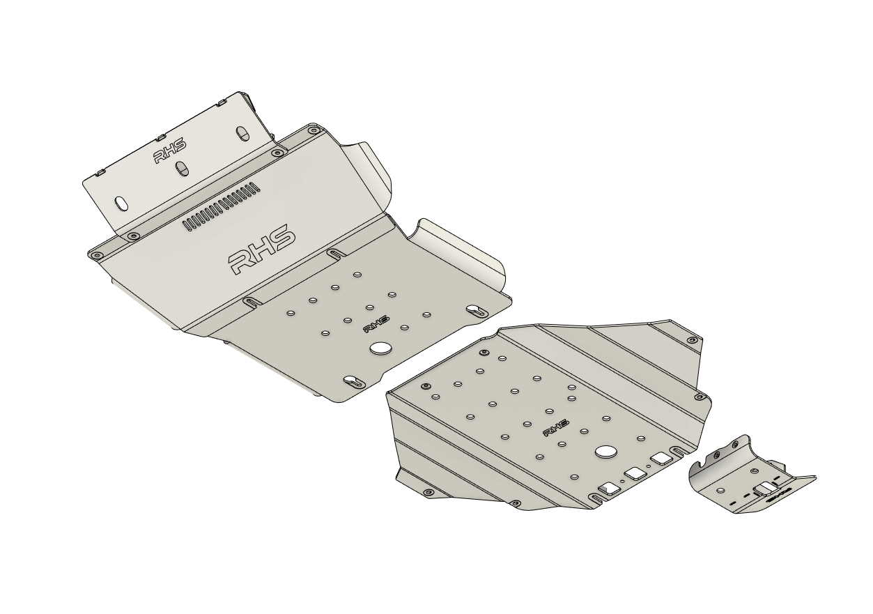 Isuzu Mux RJ bash plates by RHS