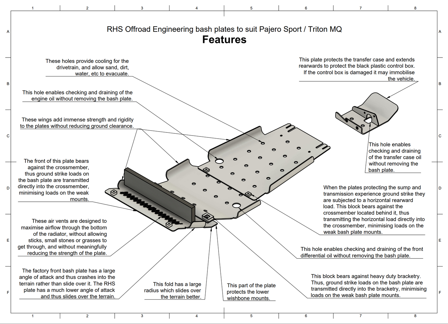 Mitsubishi Triton MQ MR bash plates by RHS