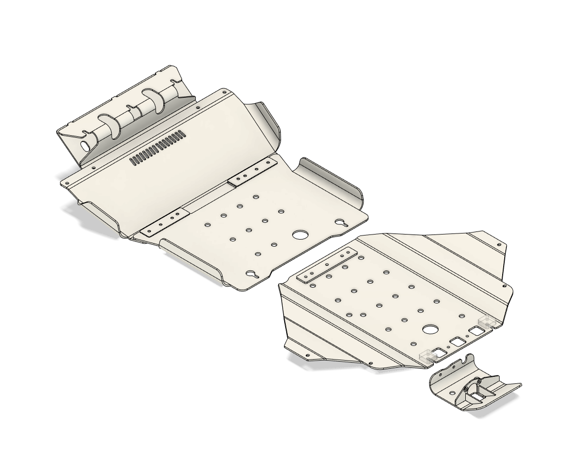 Isuzu Mux RJ bash plates by RHS